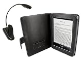 Produkt-Bild: Navitech Schwarze Echte Napa Leder 6 Zoll Trage Tasche / Cover im Buch Stil mit Lese Nacht Licht f&uuml;r das Sony PRS T1 und das PRS T1 BC Touch e-reader Ger&auml;t