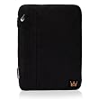 CaseCrown Faux Suede Zip Sleeve Case (Black) for ASUS Eee Pad Transformer w/ keyboard