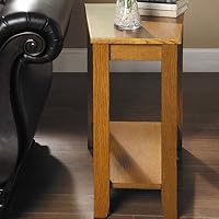 Homelegance 4728AK Chair Side Table, Oak Finish