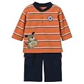 Infant Boys' Just One Year Long-sleeve Puppy Pant Set - Orange/Blue