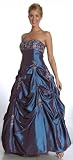 Strapless Elegant Bridesmaid Formal Prom Gown Dress