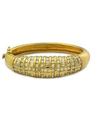 Diamond 18k Yellow Gold Bangle Bracelet