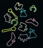 24 counts SILLY SHAPED Silicone Rubber Bands Bracelets GLOW IN DARK princess 24 counts SILLY SHAPED Silicone Rubber Bands Bracelets GLOW IN DARK princess