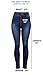 Enimay Women's Jean Look Leggings Tights Pants Floral Design Fashion Rips Ripped Black Approach One Size