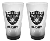 Oakland Raiders Frosted Pint Glass (16-Ounce, Set of 2)