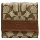 COACH Khaki Signature French Purse Wallet 42816