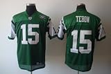 Tim Tebow #15 Green New York Jets Reebok NFL Premier All Stitched Replica Jersey - X-LARGE