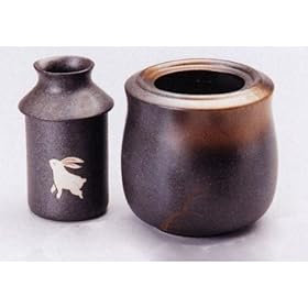 【クリックで詳細表示】黒備前 酒燗器(小) ウサギ 美濃焼