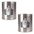 Los Angeles Kings 2pc Stainless Steel Can Holder Set- Primary Logo NHL Hockey