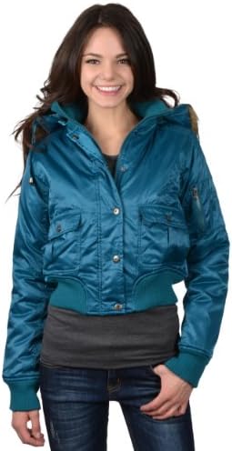 Greenlander Juniors Poly Satin Jacket with Faux Fur Trimmed Hoodie