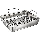Calphalon LRS1805P Contemporary Stainless Special-Value 16-Inch Roaster with Nonstick Roasting Rack