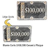 $100,000 Monte Carlo Ceramic Plaque