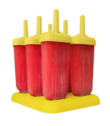Kitchen Einstein Ice Pop Popsicle Molds, Yellow - Set of 6