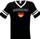 Germany Shield International Soccer Ringer T-shirt, German Soccer Mens Ringer T-shirt