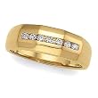 14K Yellow Gold Diamond Wedding Band Duo - Gent's Ring