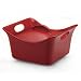 Rachael Ray Stoneware Covered Square Casserole, 3-1/2-Quart, Red