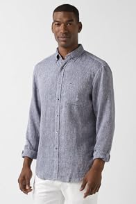 Long Sleeve Linen Button Down Woven Shirt