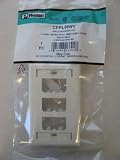 Panduit 6-Port Mini-Com Single Gang Faceplate, Off-White CFPL6IWY