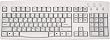 Arabic - English White Ivory Wired PS2 (Little Round Plug) Computer Keyboard