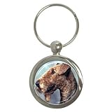 Airedale Terrier Key Chain (Round)