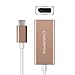 Nearpow(TM) USB 3.1 Type-C to DisplayPort Adapter,Support 4K output with Aluminium Case USB-C to DP DisplayPort Female ONLY WORK FOR Apple New Macbook, ChromeBook Pixel (Gold)