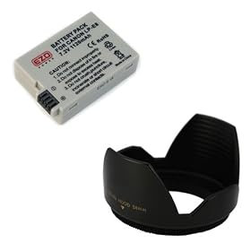 EZOPower LP-E8 Digital Camera Replacement Battery 1120mAh EZCBA18 + 58mm Flower Tulip Crown Lens Hood for canon T2i T3i T4i (with 18-55mm, 55-250mm, 70-300mm, 75-300mm Lenes)