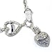 Designer Look Bling Crowned Crystal Heart & White 