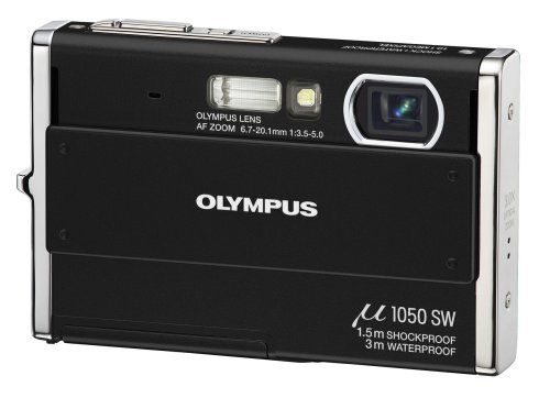 Childrens Toyshop  Electronics : Olympus Mju 1050SW Digital Camera - Midnight Black (10.1MP, 3x Optical Zoom) 2.7" LCD