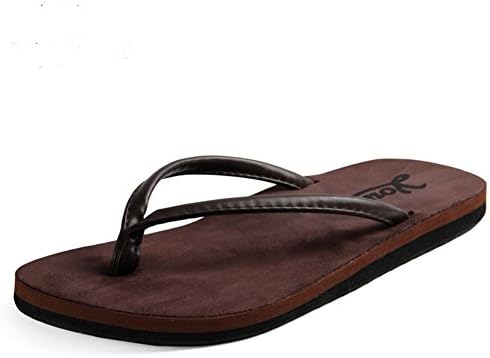 YOUTHVIP newest suede summer flip flops beach slippers MEN brown 42