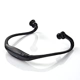 ALLMET Behind-the-Neck Bluetooth Headphones, USB Sports Stereo Wireless Bluetooth Headset Headphone for iPhone, iPad, Blackberry, HTC, Samsung, Cell Phone and Laptop PC (Black)