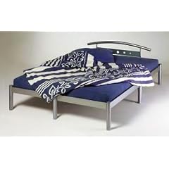 Metallbett Sandy 180x200cm inkl. Lattenrost - Farbe: silber -