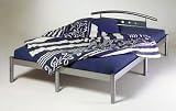 Metallbett Sandy 180x200cm inkl. Lattenrost - Farbe: silber -