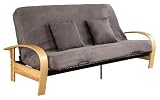 Serta Sycamore Madrid Full Futon Set with Pillows, Natural/Gray