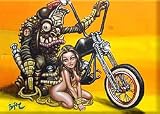 Artist BigToe Forbidden Biker Ape and Girl Magnet