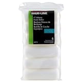 Shur-Line 04970C 4-Inch Foam Mini Roller Refills, Contractor Pack of 6