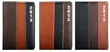 executive tri-panel leather like effect 2012 pocket size diary week to view