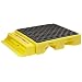 UltraTech 1320 Polyethylene P1 Ultra-Spill Deck 1-Drum Bladder System, 1500 lbs Capacity, 25-7/8" Length x 30-1/2" Width x 5-3/4" Height, Yellow