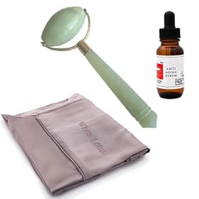 Pack Far East Holistic Beauty: 1 oreiller en soi antivieillissement, 1 s�rum antivieillissement 25ml (constitu� d'huile de th� vert - scientifiquement prouv� pour r�g�n�rer les cellules de la peau) et un Roller Luxurious Jade