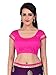 Shonaya Blue Satin Crepe Patch work saree & Unstitched Blouse Piece,Free Size