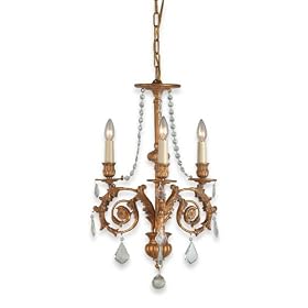 Royce Lighting RC2183 3BGD Versailles Three-Light Chandelier Brulee Gold with Crystals by Royce Lighting