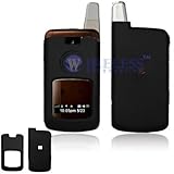 Motorola Nextel i776 Cell Phone Black Rubber Feel Protective Case Faceplate ....