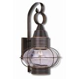 Onion-BBZ - 1 Light Large Nautical Outdoor Lighting Wall Lamp Fixture - Burnished Bronze - B2527
