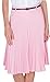 Sakkas Knee Length Pleated A-Line Skirt with Skinny Belt