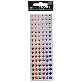 Me & My Big Ideas Rhinestone Stickers 6-1/2 Inch by 2 Inch Sheet, Red/Orange/Green/Pink/Lt. Blue/Blue