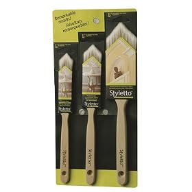 Styletto Arrow-Tip 3 Piece Paint Brush Set (00046) by STYLETTO DESIGN INC.