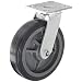 Albion 16 Series 8" Diameter Polyurethane on Polypropylene Wheel Medium Heavy Duty Zinc Plate Swivel Caster, Roller Bearing, 4-1/2" Length X 4" Width Plate, 1000 lbs Capacity (Pack of 2)