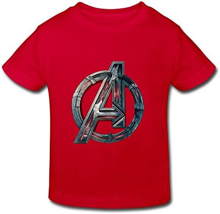 HAYTBABY Kid's Toddler Avengers Age Of Ultron Chrome Logo T-shirts Age 2-6 Red 5-6 Toddler