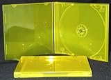 100 Transparent Yellow CD Jewel Boxes with Matching Yellow Trays! #CDBSISTY - Standard 10mm thick, comes assembled, holds 1 disc! Comes Unassembled.