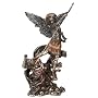 ARCHANGEL SAINT ST MICHAEL SLAYING THE SATAN Statue Sculpture Bronze Finish
