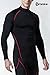 TSLA Men's UPF 50+ Mock Long Sleeve Compression Shirts, Athletic Workout Shirt, Base Layer for Water Sports, BLM Edition Black & Red, X-Large